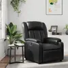 Image de vidaXL Fauteuil inclinable Noir Similicuir