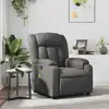 Image de vidaXL Fauteuil de massage inclinable Gris Similicuir