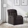 Image de vidaXL Fauteuil inclinable Marron foncé Tissu