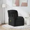 Image de vidaXL Fauteuil de massage inclinable Noir Tissu