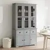 Image de vidaXL Buffet BODO gris 115,5x43x200,5 cm bois massif de pin