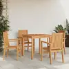 Image de vidaXL Chaises de jardin empilables lot de 4 56,5x57,5x91 cm bois teck