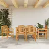 Image de vidaXL Ensemble à manger de jardin 7 pcs Bois de teck solide