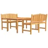 Image de vidaXL Ensemble à Manger de Jardin 3 pcs Bois de Teck Massif