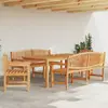 Image de vidaXL Ensemble à manger de jardin 5pcs Bois de teck massif