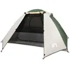 Image de vidaXL Tente de Camping 2 Personnes, Tente d'Ombrage avec Sac de Transport, Auvent Portable avec Parois Latérales pour Randonnée, Vert Imperméable