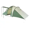 Image de vidaXL Tente de Camping 6 Personnes, Tente d'Ombrage avec Sac de Transport, Auvent Portable avec Parois Latérales pour Randonnée, Vert Imperméable