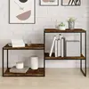 Image de vidaXL Étagères murales 4 pcs chêne fumé 60x40x1,5cm bois d'ingénierie