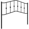 Image de vidaXL Tête de Lit, Accessoire de Lit avec Pieds, Tête de Cadre de Lit, Meuble de Chambre à Coucher Maison Intérieur, Métal Noir 107 cm
