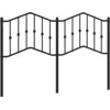 Image de vidaXL Tête de lit de Remplacement, Accessoire de Lit avec Pieds, Tête de Cadre de Lit, Meuble de Chambre à Coucher Maison Intérieur, Métal Noir 135 cm