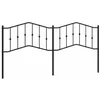 Image de vidaXL Tête de lit de Remplacement, Accessoire de Lit avec Pieds, Tête de Cadre de Lit, Meuble de Chambre à Coucher Maison Intérieur, Métal Noir 193 cm