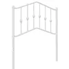 Image de vidaXL Tête de lit de Remplacement, Accessoire de Lit avec Pieds, Tête de Cadre de Lit, Meuble de Chambre à Coucher Maison Intérieur, Métal Blanc 75 cm