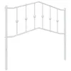 Image de vidaXL Tête de lit de Remplacement, Accessoire de Lit avec Pieds, Tête de Cadre de Lit, Meuble de Chambre à Coucher Maison Intérieur, Métal Blanc 100 cm