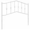 Image de vidaXL Tête de Lit, Accessoire de Lit avec Pieds, Tête de Cadre de Lit, Meuble de Chambre à Coucher Maison Intérieur, Métal Blanc 107 cm