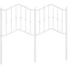 Image de vidaXL Tête de Lit, Accessoire de Lit avec Pieds, Tête de Cadre de Lit, Meuble de Chambre à Coucher Maison Intérieur, Métal Blanc 120 cm