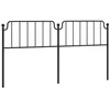 Image de vidaXL Tête de lit de Remplacement métal Noir 200 cm