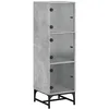 Image de Buffet avec portes en verre gris béton 35x37x120 cm