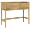 Image de vidaXL Table Console Floro Marron Cire 89,5x36,5x73 cm pin Massif, Bout de canapé, Tables de Couloir, Support de Couloir, Table de Couloir