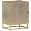 Image de vidaXL Table de chevet 40x30x50 cm bois massif manguier et fer