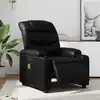Image de vidaXL Fauteuil de massage inclinable électrique noir similicuir