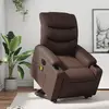 Image de vidaXL Fauteuil inclinable de massage électrique marron similicuir