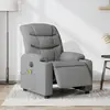 Image de vidaXL Fauteuil de massage inclinable électrique gris clair tissu