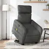 Image de vidaXL Fauteuil inclinable de massage électrique Gris foncé Tissu