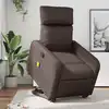 Image de vidaXL Fauteuil inclinable de massage Marron Similicuir