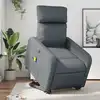 Image de vidaXL Fauteuil inclinable de massage électrique gris similicuir