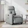 Image de vidaXL Fauteuil de massage inclinable électrique gris clair tissu