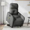Image de vidaXL Fauteuil inclinable de massage électrique Gris foncé Tissu