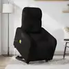 Image de vidaXL Fauteuil inclinable de massage électrique Noir Tissu