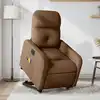 Image de vidaXL Fauteuil inclinable de massage électrique Marron Tissu