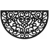 Image de vidaXL Tapis de porte demi-rond 45x75 cm caoutchouc