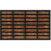 Image de vidaXL Paillasson Rectangulaire, Tapis de Sol Antidérapant, Tapis de Porte Entrée Jardin, Moderne, 45x75 cm Caoutchouc et Fibre de Coco