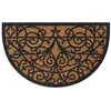 Image de vidaXL Tapis de Porte Demi-Rond, Paillasson Antidérapant, Tapis de Sol, Tapis d'Entrée Jardin, Moderne, 45x75 cm Caoutchouc et Fibre de Coco