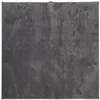 Image de vidaXL Tapis à Poils Courts Doux et Lavable, Moquette de Sol, Tapis de Zone, Carpette de Salon Salle de Séjour, Moderne, Anthracite 160x160 cm