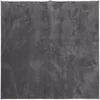 Image de vidaXL Tapis à Poils Courts Doux et Lavable, Moquette de Sol, Tapis de Zone, Carpette de Salon Salle de Séjour, Moderne, Anthracite 200x200 cm