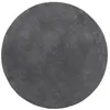 Image de vidaXL Tapis à Poils Courts Doux et Lavable, Moquette de Sol, Tapis de Zone, Carpette de Salon Salle de Séjour, Moderne, Anthracite Ø 200 cm
