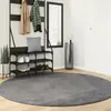 Image de vidaXL Tapis HUARTE à poils courts doux et lavable anthracite Ø 200 cm