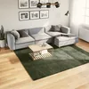 Image de vidaXL Tapis à Poils Courts Doux et Lavable, Moquette de Sol, Tapis de Zone, Carpette de Salon Salle de Séjour Chambre, Moderne, Vert Forêt 240x240 cm