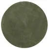 Image de vidaXL Tapis à Poils Courts Doux et Lavable, Moquette de Sol, Tapis de Zone, Carpette de Salon Salle de Séjour Chambre, Moderne, Vert Forêt Ø 80 cm