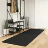 Image de vidaXL Tapis à Poils Courts Doux et Lavable, Moquette de Sol, Tapis de Zone, Carpette de Salon Salle de Séjour Chambre, Moderne, Noir 80x250 cm