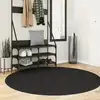 Image de vidaXL Tapis HUARTE à poils courts doux et lavable noir Ø 160 cm