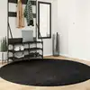 Image de vidaXL Tapis HUARTE à poils courts doux et lavable noir Ø 200 cm