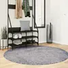 Image de vidaXL Tapis shaggy PAMPLONA poils longs moderne bleu Ø 200 cm