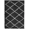 Image de vidaXL Tapis Shaggy à Poils Longs, Moquette de Sol, Tapis de Zone, Carpette de Salon Salle de Séjour Chambre, Moderne, Noir et Crème 140x200 cm