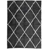 Image de vidaXL Tapis Shaggy à Poils Longs, Moquette de Sol, Tapis de Zone, Carpette de Salon Salle de Séjour, Moderne, Noir et Crème 200x280 cm