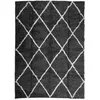 Image de vidaXL Tapis Shaggy à Poils Longs, Moquette de Sol, Tapis de Zone, Carpette de Salon Salle de Séjour, Moderne, Noir et Crème 240x340 cm