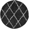 Image de vidaXL Tapis Shaggy à Poils Longs, Moquette de Sol, Tapis de Zone, Carpette de Salon Salle de Séjour Chambre, Moderne, Noir et Crème Ø 280 cm
